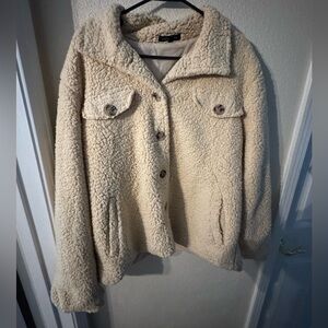 Cozy Cream/Beige Sherpa Jacket